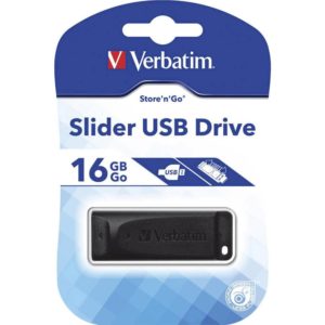 Memoria USB Verbatim 16GB Slider Nero