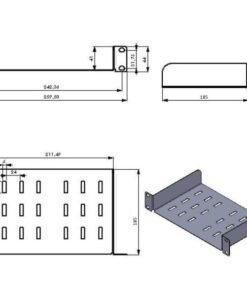 Mensola per Armadio Rack 10'' Grigio