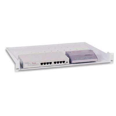 Mensola per Rack 19'' 350 mm 1U Grigia 2 punti