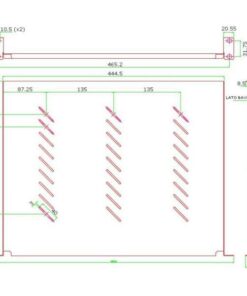 Mensola per Rack 19'' 350 mm 1U Nera 2 punti