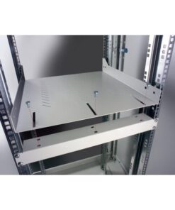 Mensola per Rack 19'' 470 mm 1U Grigia 4 punti