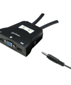 Mini KVM Switch 2 Porte USB con Audio