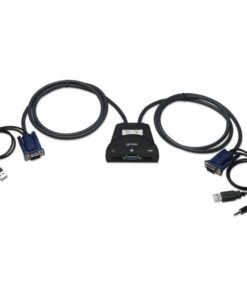 Mini KVM Switch 2 Porte USB con Audio