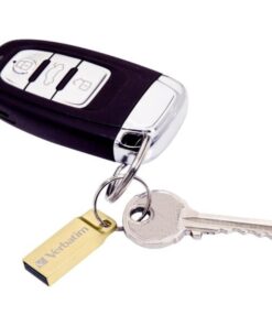 Mini Memoria USB 3.0 Verbatim con Portachiavi 16GB Oro