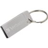 Mini Memoria USB Verbatim con Portachiavi 16GB Silver