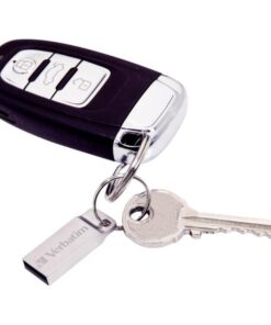 Mini Memoria USB Verbatim con Portachiavi 16GB Silver