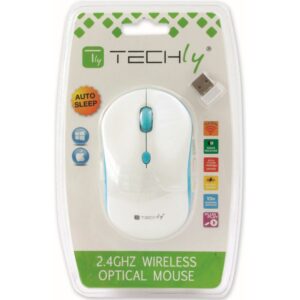 Mouse Wireless 2.4GHz 800-1600 dpi Bianco/Azzurro