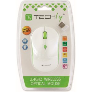 Mouse Wireless 2.4GHz 800-1600 dpi Bianco/Verde