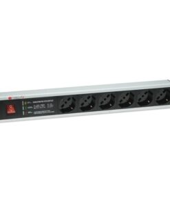 Multipresa 6 Posti Rack 19'' con Protezione e Interruttore