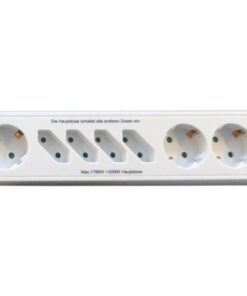 Multipresa Master-Slave a 4 Posti Schuko / 4 Italiana Bianco