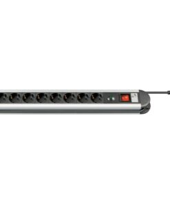 Multipresa in Alluminio 8 Posti Schuko con Interruttore e Led