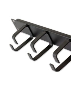 Pannello Passacavi 5 Anelli Senza Fori 1U Nero