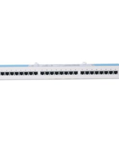 Pannello Patch STP 24 Posti RJ45 Cat. 5E Grigio