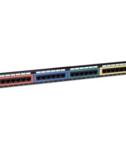Pannello Patch UTP 24 porte Cat.5E Codifica Colorata