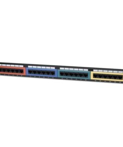 Pannello Patch UTP 24 porte Cat.5E Codifica Colorata
