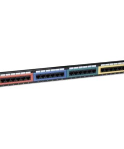 Pannello Patch UTP 24 porte Cat.6 Codifica Colorata