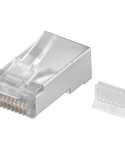 Plug Cat. 5E RJ45 per Cavo Tondo STP con Inseritore