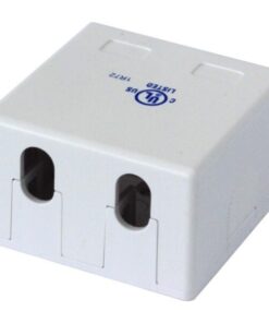 Presa a Muro per 2 Frutti Keystone Bianco