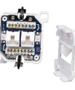 Presa a muro RJ45 Cat5e esterna 2 porte, UTP, colore bianco
