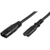 Prolunga Alimentazione 2 poli C7/C8 2 m Nero