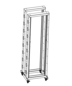 Rack 19'' Open Frame 42 Unita' P 600 Nero