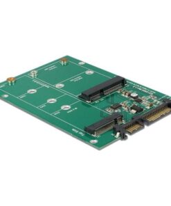 Scheda Convertitore da SATA 22 pin a 1 M.2 NGFF + 1 mSATA