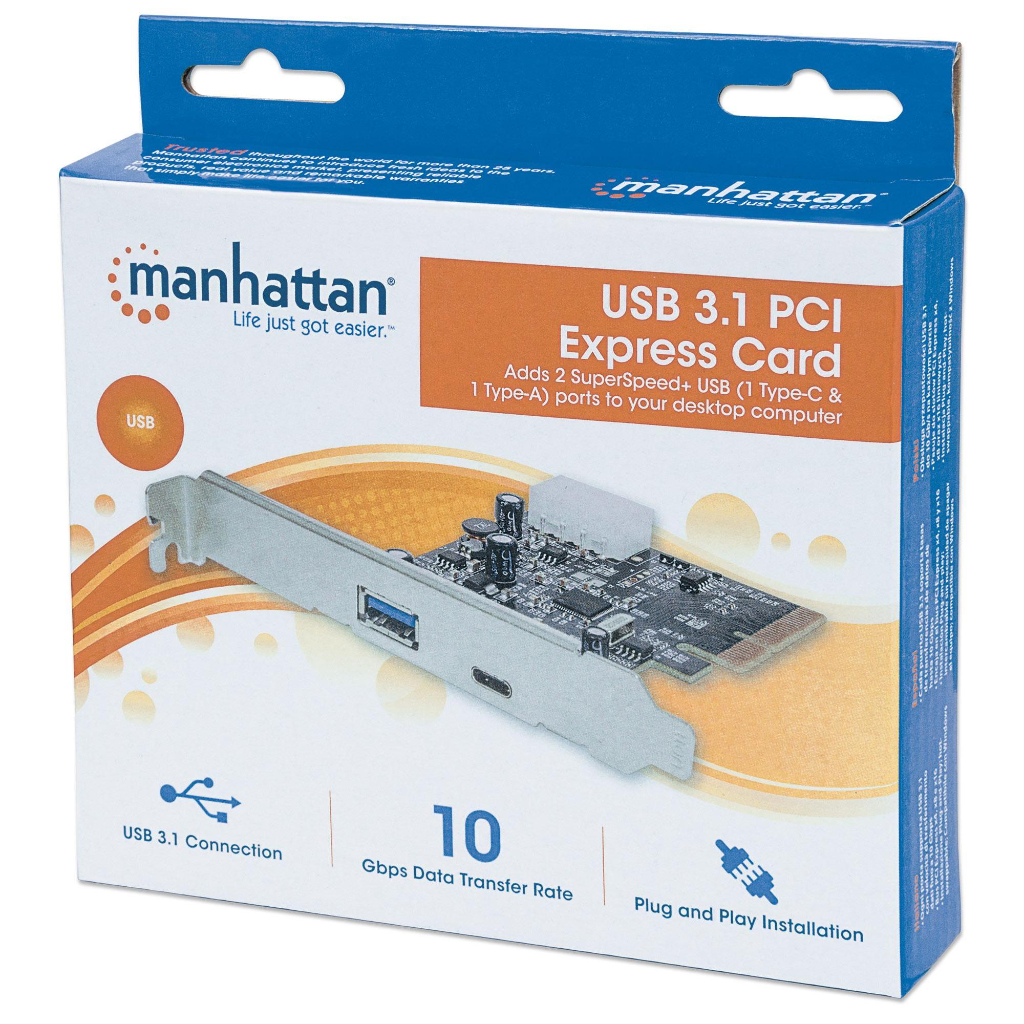 Scheda PCI Express USB 3.1 SuperSpeed