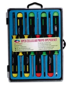 Set di 8 cacciaviti di precisione a taglio/croce