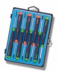 Set di 8 cacciaviti di precisione a taglio/croce
