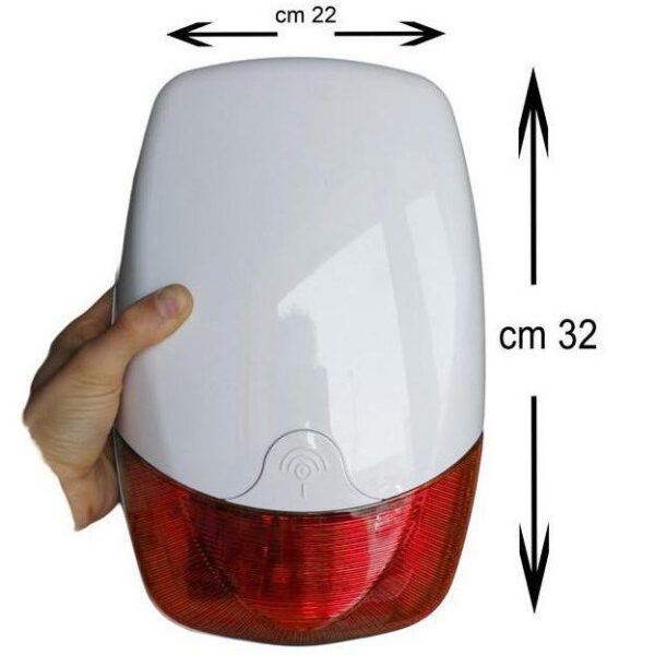 Sirena da Esterno Lampeggiante per Antifurto Wireless 868MHz HDL002