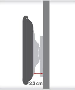 Staffa Muro Fissa Slim con Distanziali TV LED LCD 23-55'' Nero