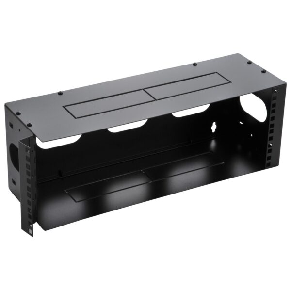 Staffa di Montaggio da Muro 19'' Easyline 4U con 3 Fori Nero