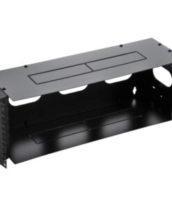 Staffa di Montaggio da Muro 19'' Easyline 7U con 3 Fori Nero