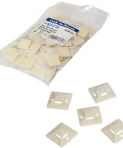 Supporto Autoadesivo 19x19mm per Fascette 100 Pz Beige