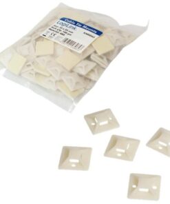 Supporto Autoadesivo 25x25mm per Fascette 100 Pz Beige