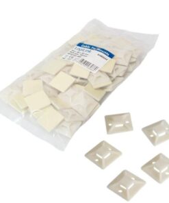 Supporto Autoadesivo 28x28mm per Fascette 100 Pz Beige