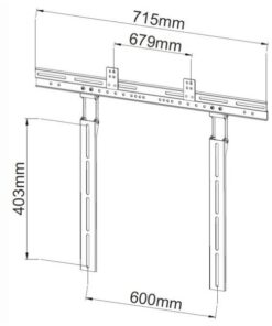 Supporto Soundbar da 10kg per TV o Staffa TV Nero