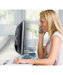 Supporto Tubolare a Gas da Scrivania per Monitor 15-27'' 360mm Nero