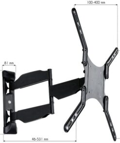 Supporto a Muro Ultra Slim per TV LED LCD 23-55'' Full Motion Nero