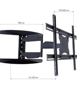 Supporto a Muro Ultra Slim per TV LED LCD 40-65'' Full Motion Nero