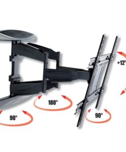 Supporto a Muro Ultra Slim per TV LED LCD 40-80'' Full Motion Nero