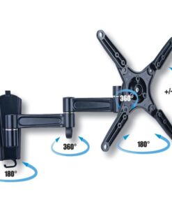 Supporto a Muro per TV LED LCD 13 - 37'' Inclinabile 3 Snodi Nero