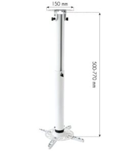 Supporto a Soffitto per Proiettori Estensione 500-770 mm Bianco