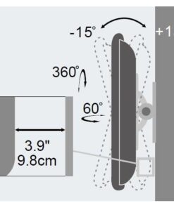Supporto a muro per TV LED LCD 13''-30'' full motion Nero