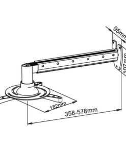 Supporto a muro professionale per proiettori estensibile