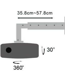 Supporto a muro professionale per proiettori estensibile