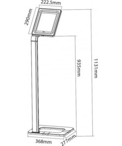 Supporto da Pavimento con Chiave di Sicurezza iPad/Tablet 9.7''-10.1''