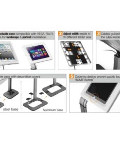 Supporto da Pavimento con Chiave di Sicurezza iPad/Tablet 9.7''-10.1''
