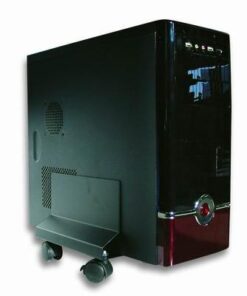 Supporto per CPU in Acciaio con Ruote Nero