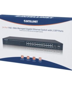 Switch 24 Porte PoE Web-Managed Gigabit Ethernet con 2 Porte SFP